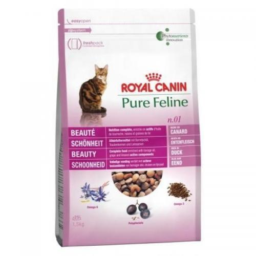 Royal Canin Pure Feline Beauty(Красота, Утка), для красоты шерсти кошек, на основе мяса утки - 1,5 кг.