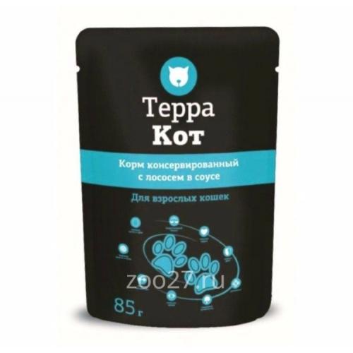 Терра Кот сух корм д/кошек с норвежским лососем 10кг.