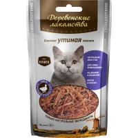 Соломка утиная нежная "Деревенские лакомства" для кошек, 50г.