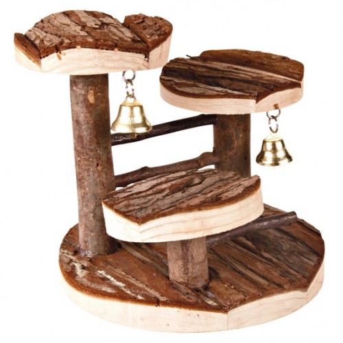 Лесенка "TRIXIE" для грызунов, с платформами, нат дерево 14х14 см.
