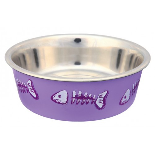 Миска "TRIXIE", металлическая, для кошек 0,3л/диам.12см