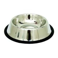 Миска металическая BASIS LINE д/собак, 1000мл с противоскользящим резиновым покрытием