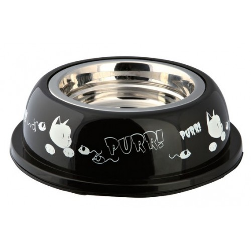 Миска "TRIXIE", металлическая, для кошек 0,25л/диам.12см