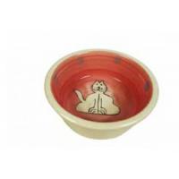 Миска керамическая с рисунком LONELY CAT д/кошек и собак, d=10см