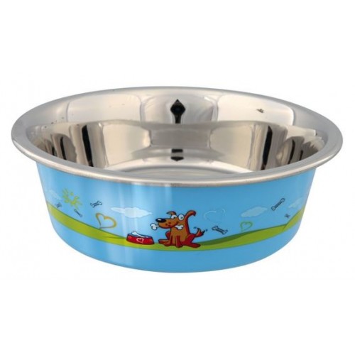 Миска "TRIXIE" из металла для собак с пластиковым покрытием, 0,875 л./диам.17см