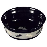 Миска "TRIXIE" керамическая для собак с рисунком кость, 0,35мл/диам 12см.