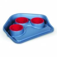 Держатель мисок для дом. питомцев TRAY VIP 3 lunch steel set