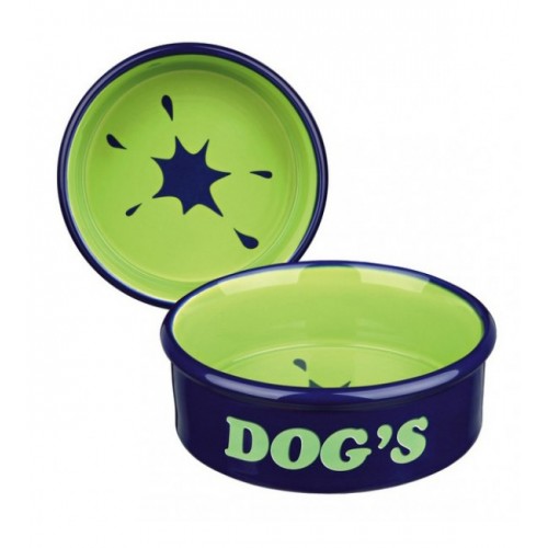 Миска "TRIXIE" керамическая для собак с рисунком, 0,5л/диам.15см разноцветные