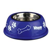 Миска "TRIXIE", металлическая, для собак 0,25л/диам.11см с рисунком
