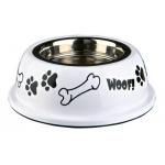 Миска "TRIXIE", металлическая, для собак 0,25л/диам.11см с рисунком