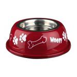 Миска "TRIXIE", металлическая, для собак 0,25л/диам.11см с рисунком