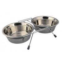 Набор мисок (2шт.) "TRIXIE", Eat-on-Feet" с держателем, 0,45л/диам.13см Набор мисок (2шт.) "TRIXIE", Eat-on-Feet" с держателем, 0,45л/диам.13см