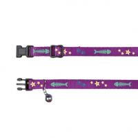 Ошейник "TRIXIE", для кошек, светоотражающий, с рисунком и колокольчиком, нейлон