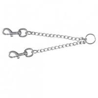 Петельная цепочка раздвоенная "TRIXIE" для собак из металла 42 см/2 мм,хромированная