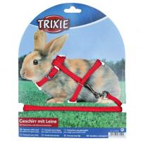 Набор "TRIXIE" (шлея /8мм+ поводок 1,3м) для кроликов, нейлон Набор "TRIXIE" (шлея /8мм+ поводок 1,3м) для кроликов, нейлон