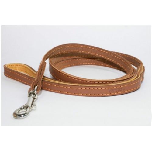 Поводок одинарный, с прошивкой (ш12мм, д122см) коричневый