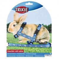 Набор "TRIXIE" с рисунком (шлея 25–44 cм/10мм+ поводок 1,25м) для кроликов, нейлон Набор "TRIXIE" с рисунком (шлея 25–44 cм/10мм+ поводок 1,25м) для кроликов, нейлон