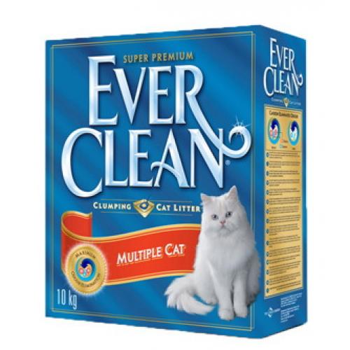EverClean Multiple, комкующийся наполнитель, для нескольких кошек - 10 л.
