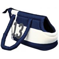 Переноска "TRIXIE", "Last Treasure", 21х25х37см, синяя/белая, хлопок/плюш
