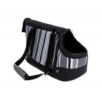 Переноска "TRIXIE" "Stormy" 22х24х38 см, черная/белая/серая, брезент/искусственная кожа