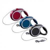 Поводок-рулетка "Flexi", "VARIO" тросовый, (ХS) до 8кг/3м