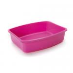 Туалет "SAVIC" "Oval tray" для кошек,большой 46х38х12см, розовый, пластик