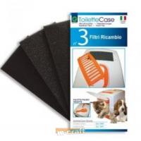 Фильтр для туалета дом.питомца Set 3 ricambi x filtro toilett