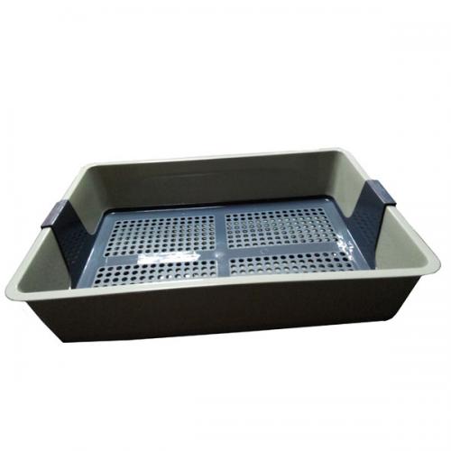 Туалет с решеткой "SAVIC" "TRAY 42" для кошек, зеленый