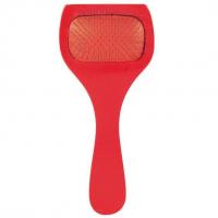 Мягкая щетка-пуходерка "TRIXIE" для ухода за шерстью, с деревянной ручкой, 6x13см