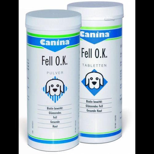 Canina Fell O.K. Фелл О.К. - добавка с биотином и микроэлементами для собак - 250гр.(125 таблеток)